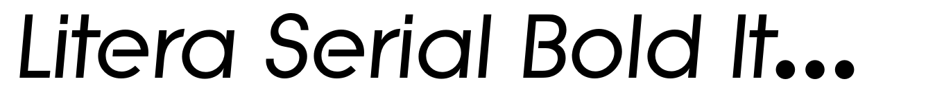 Litera Serial Bold Italic